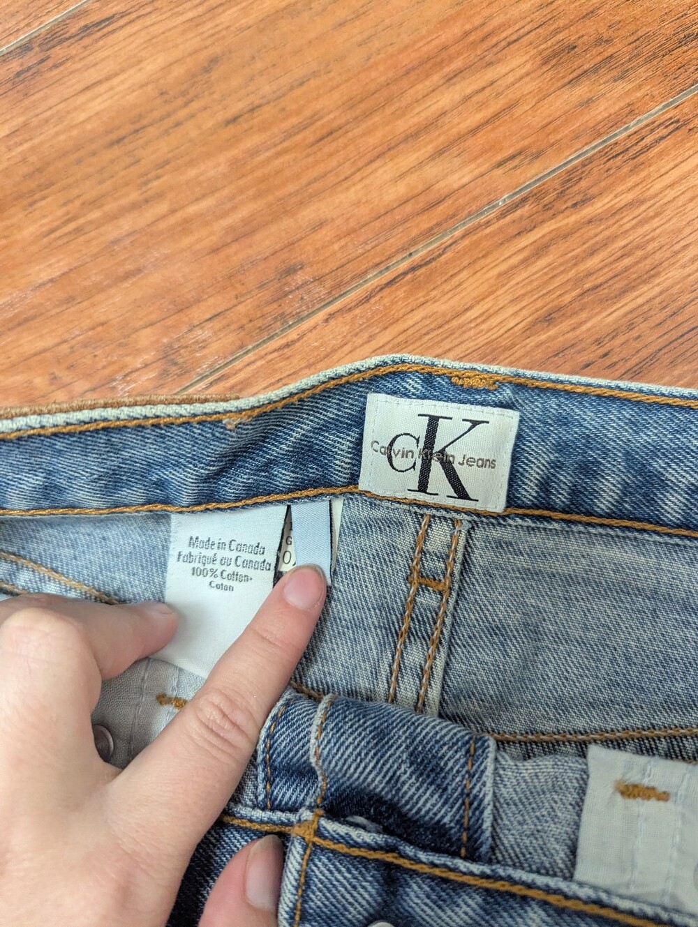 Vintage 90s Calvin Klein Denim Skirt - Picture 4 of 7